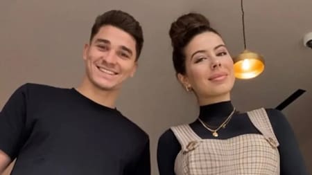 Julián Álvarez y Sara Duque. Foto: NA