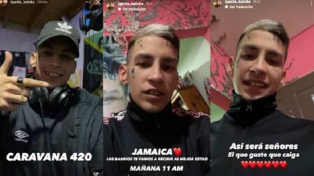 L-Gante organizó una caravana para darle la bienvenida a su hija Jamaica