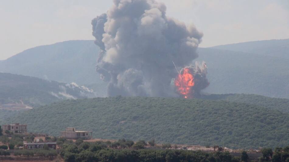 Ataque de Israel en el Líbano a modo de respuesta a Hezbollah. Foto: Reuters.