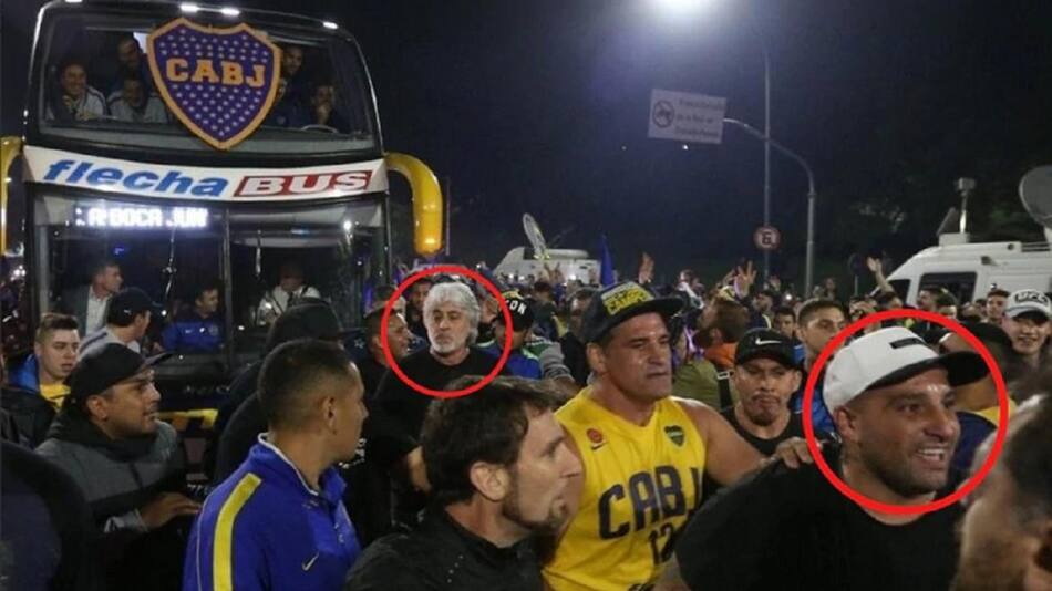 Di Zeo y Mauro Martín en la despedida de Boca camino a Madrid