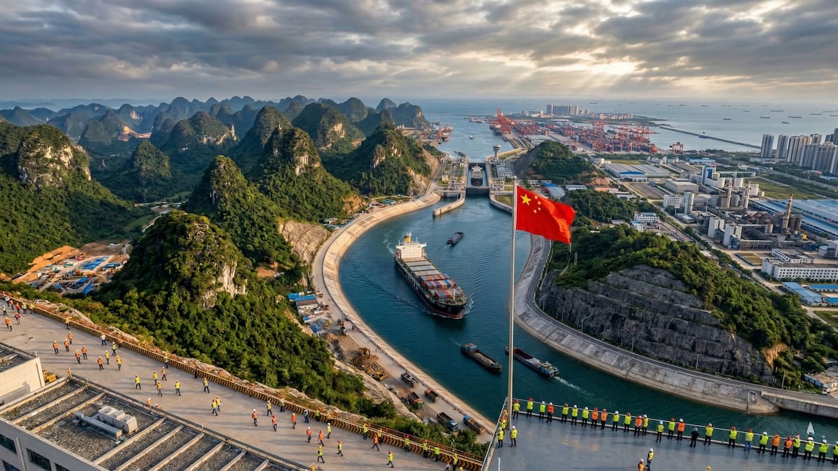 Canal de Pinglu, en China.