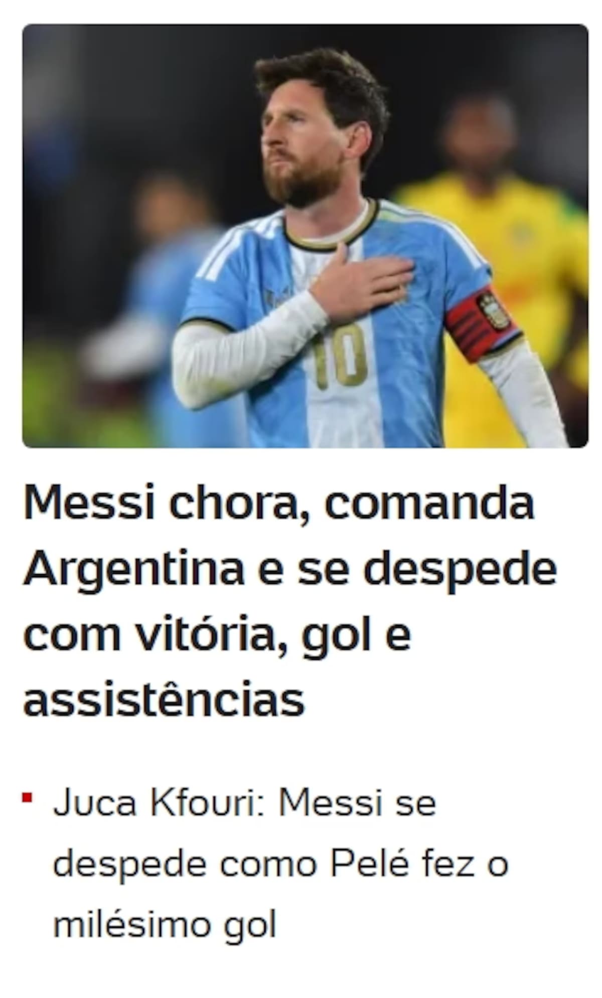 Reacción de los diarios del mundo ante la despedida de Messi de la Selección.