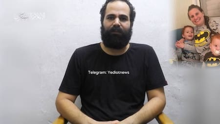 Yarden Bibas, padre de los dos chicos argentinos muertos en Gaza. Foto: Captura de video.