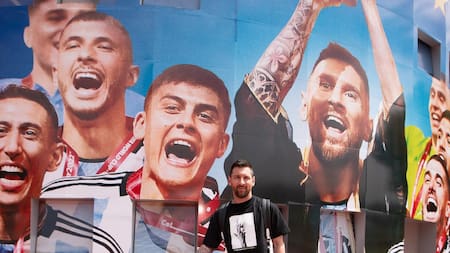 La llegada de Messi al país.