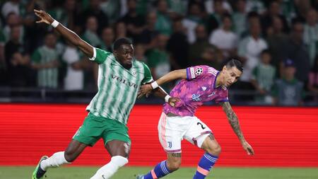 Ángel Dí María en la Juventus ante Maccabi Haifa por la Champions League. Foto: EFE.