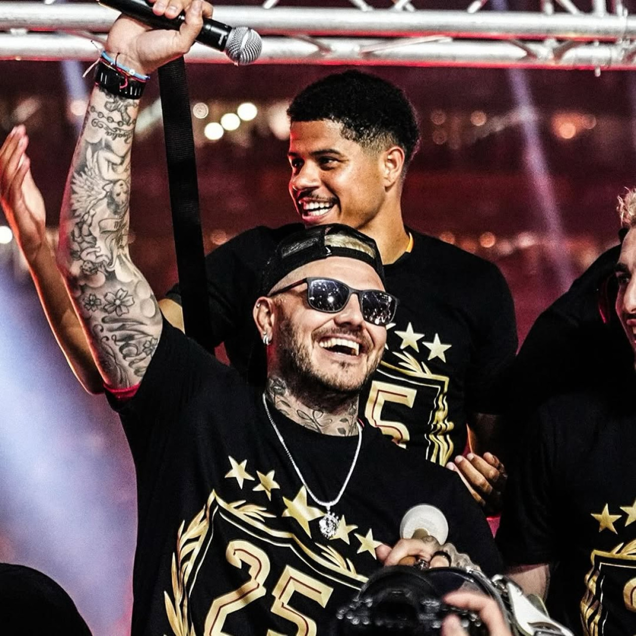 Mauro Icardi en los festejos del Galatasaray. Foto: Instagram mauroicardi.