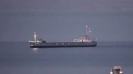 La llegada de la Flota humanitaria a Chipre. Foto: captura video - Reuters.