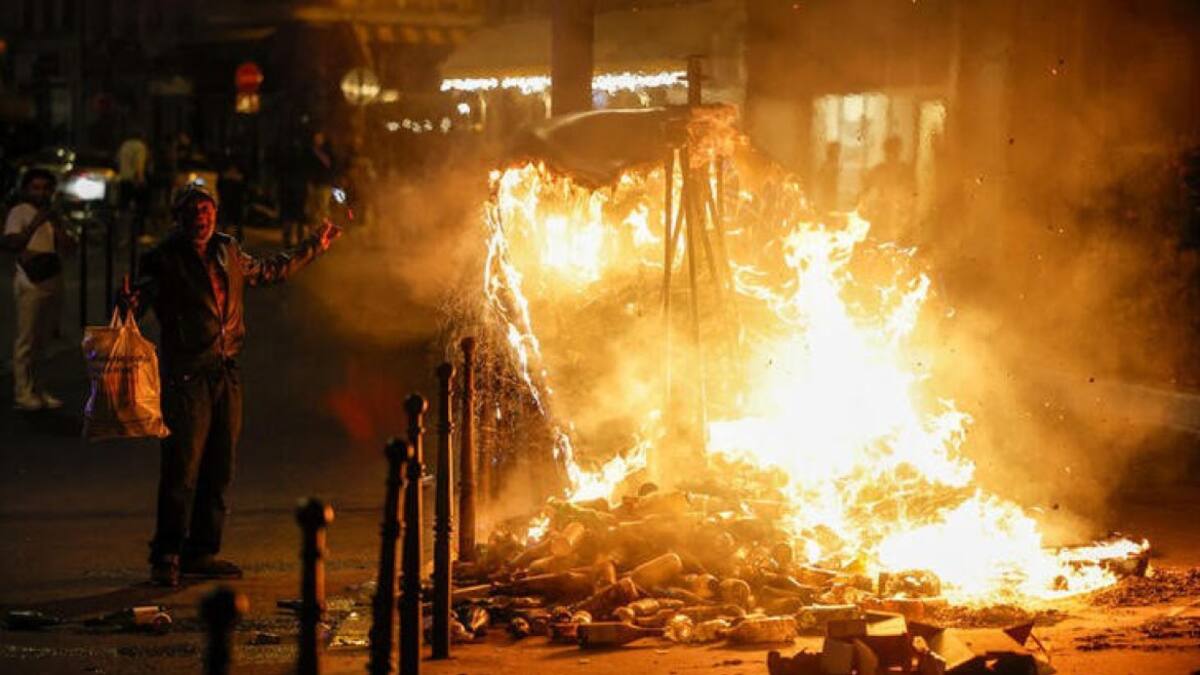Protestas en Francia. Video: Twitter.