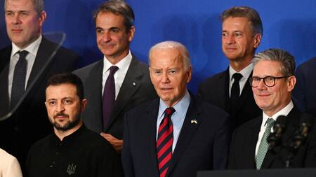 Volodimir Zelensky y Joe Biden en la Asamblea General de la ONU. Foto: REUTERS.