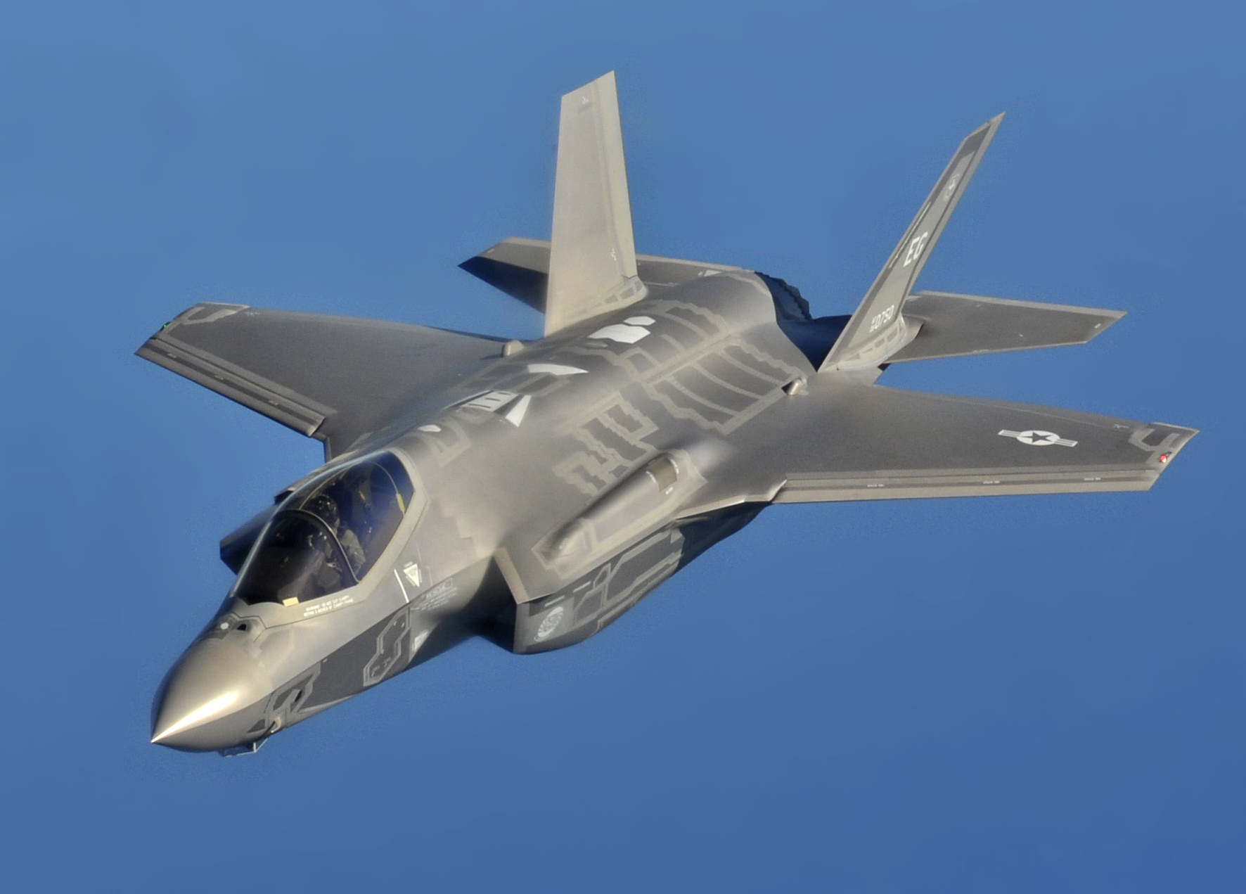 Los aviones caza F-35A que comprará el Reino Unido.