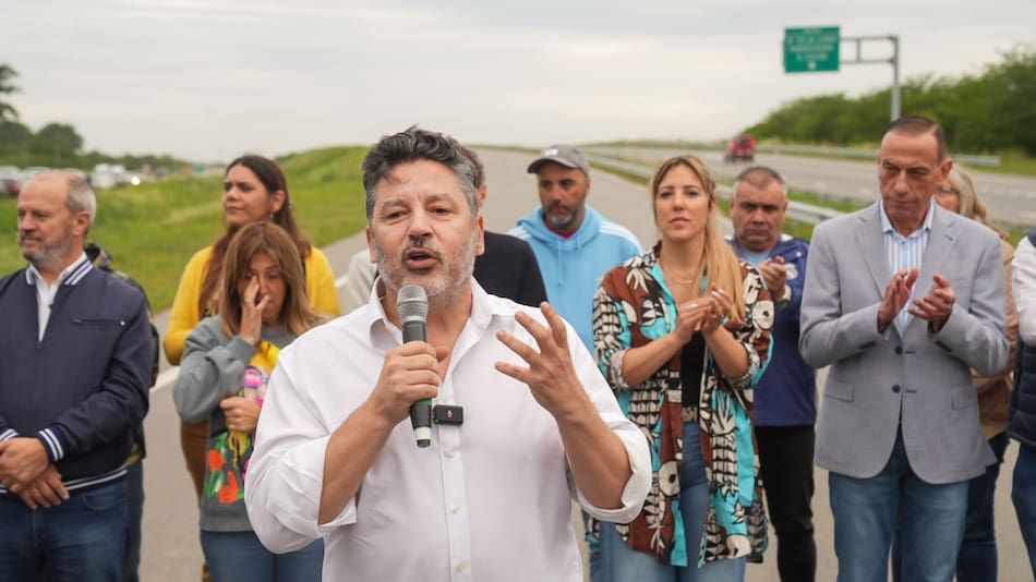 Parte del tramo de casi 50 kilómetros de la autopista Presidente Perón inaugurado. Foto: X.