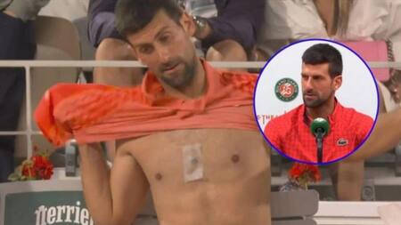 Novak Djokovic y su chip para Roland Garros. Foto: NA.