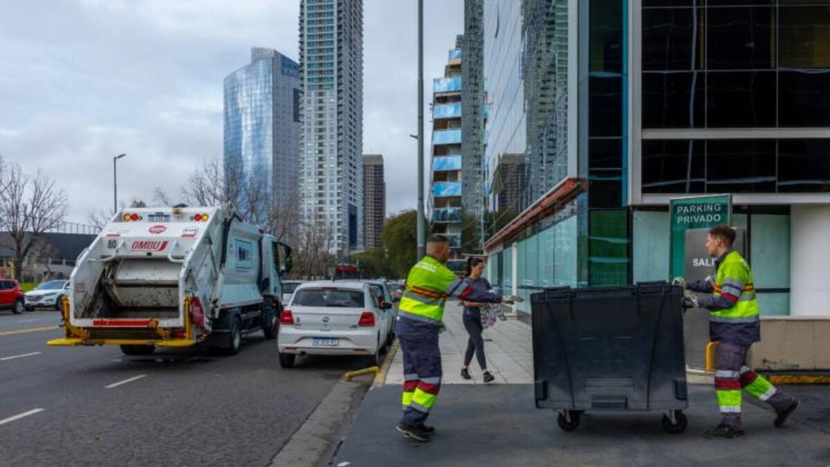 Recolección de basura en Puerto Madero