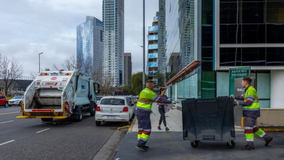 Recolección de basura en Puerto Madero