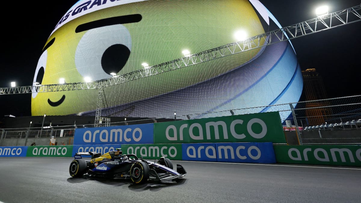Franco Colapinto en el Gran Premio de Las Vegas.