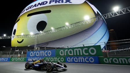 Franco Colapinto en el Gran Premio de Las Vegas de Fórmula 1. Foto: Reuters.
