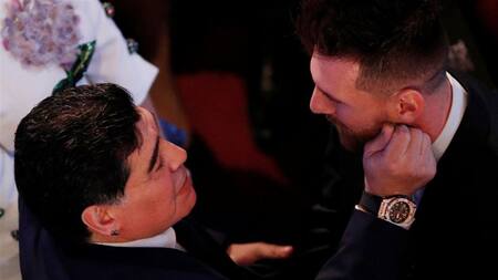 Diego Maradona y Lionel Messi