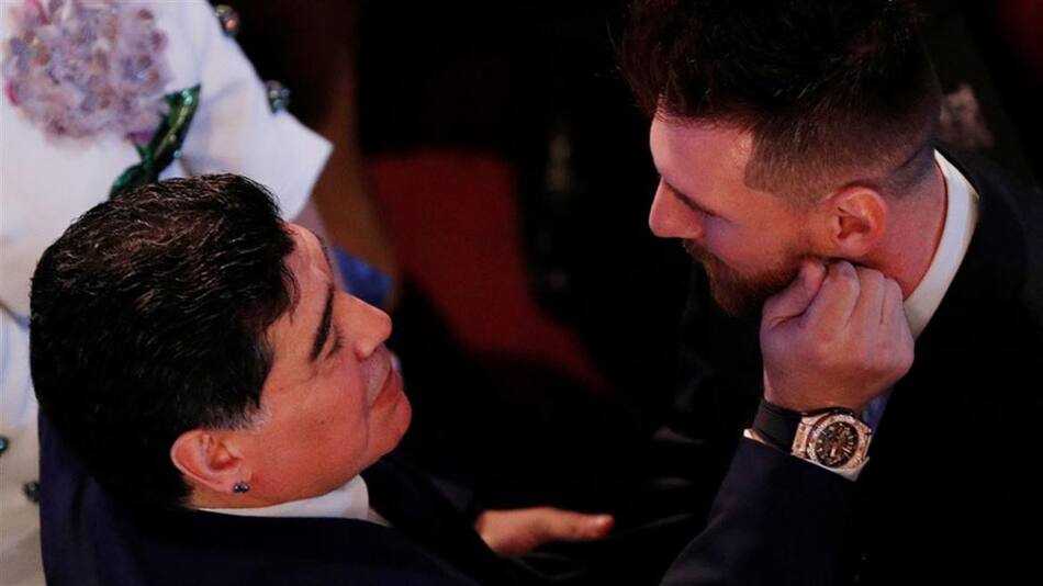 Diego Maradona y Lionel Messi