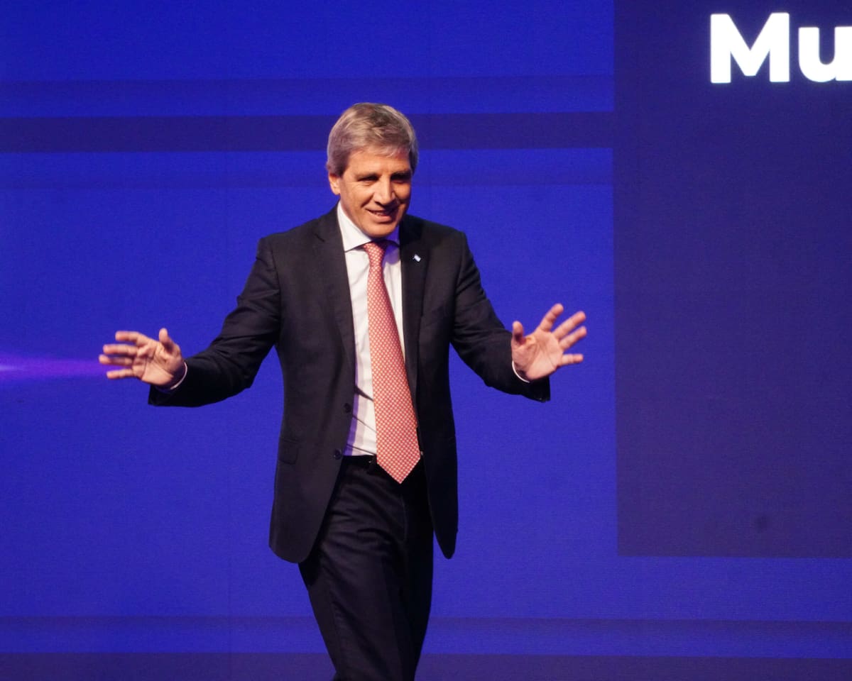 El Ministro de Economía, Luis Caputo, durante la segunda jornada de La cumbre internacional «Vientos de Cambio: Avanza la Libertad en Argentina y las Américas»
