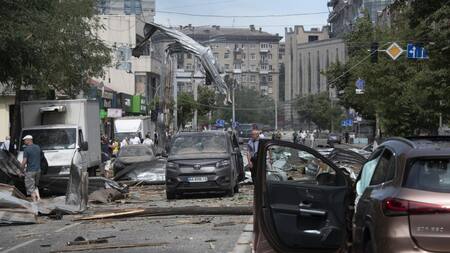 Ataque de Rusia en Kiev, Ucrania. Foto: EFE.