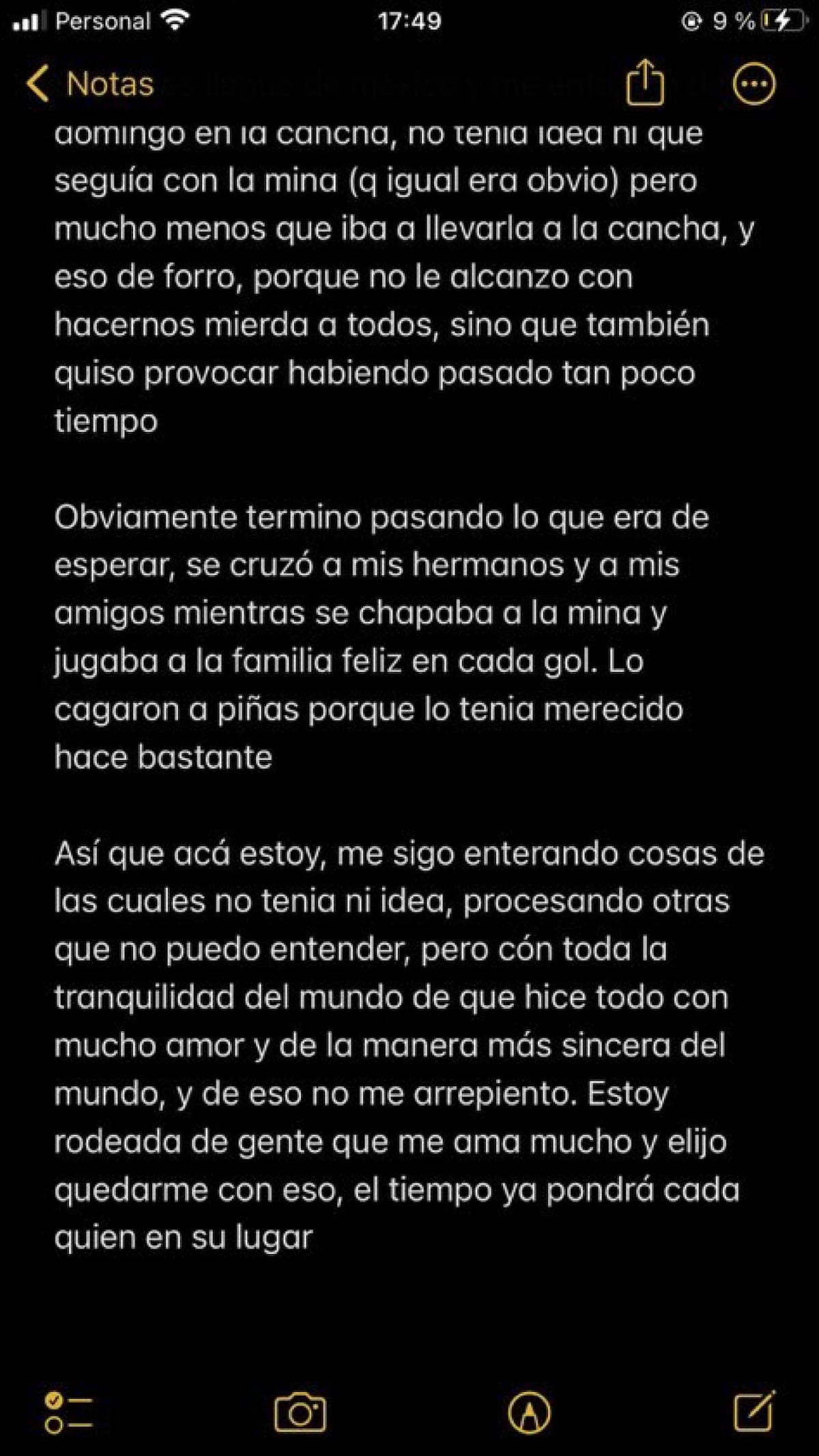 Una hincha estaba por casarse y se enteró que su pareja la engañaba 3. Foto: X.