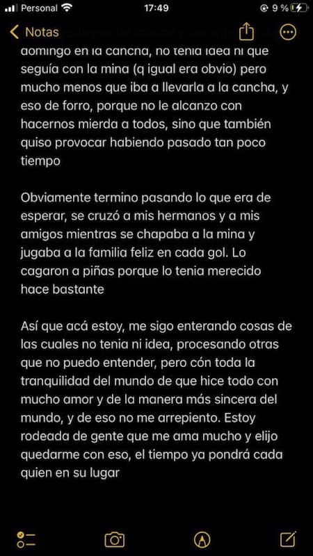 Una hincha estaba por casarse y se enteró que su pareja la engañaba 3. Foto: X.