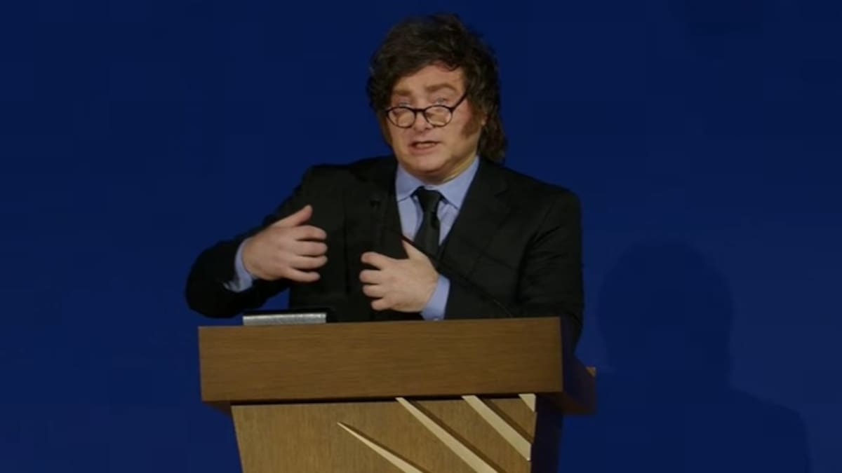 Javier Milei en la Cámara de Comercio de Estados Unidos