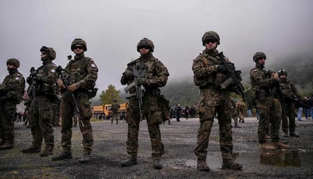 La primera operación militar kosovar en las Islas Malvinas se realizó en enero de 2023. Foto: Agenda Malvinas