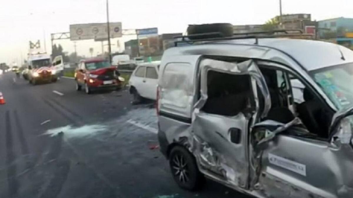 Choque en Panamericana. Foto: NA.