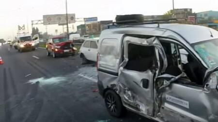 Choque en Panamericana. Foto: NA.