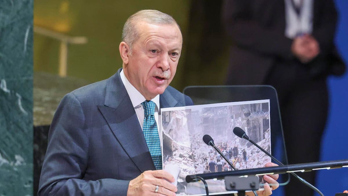 Recep Tayyip Erdogan, presidente de Turquía, en su discurso ante la ONU.