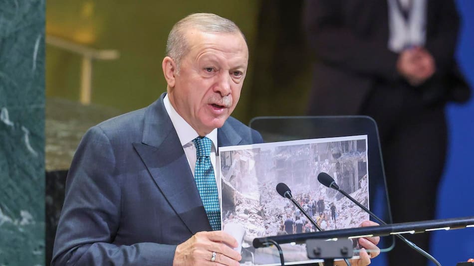 Recep Tayyip Erdogan, presidente de Turquía, en su discurso ante la ONU.