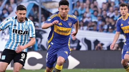 Pol Fernández; Racing vs Boca. Foto: X @RacingClub