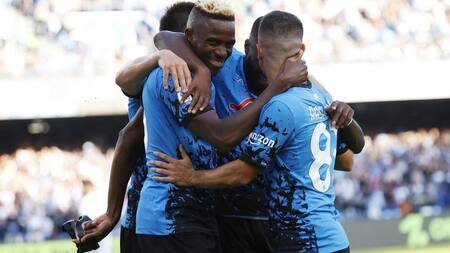 Festejo de Napoli por la Serie A. Foto: REUTERS.