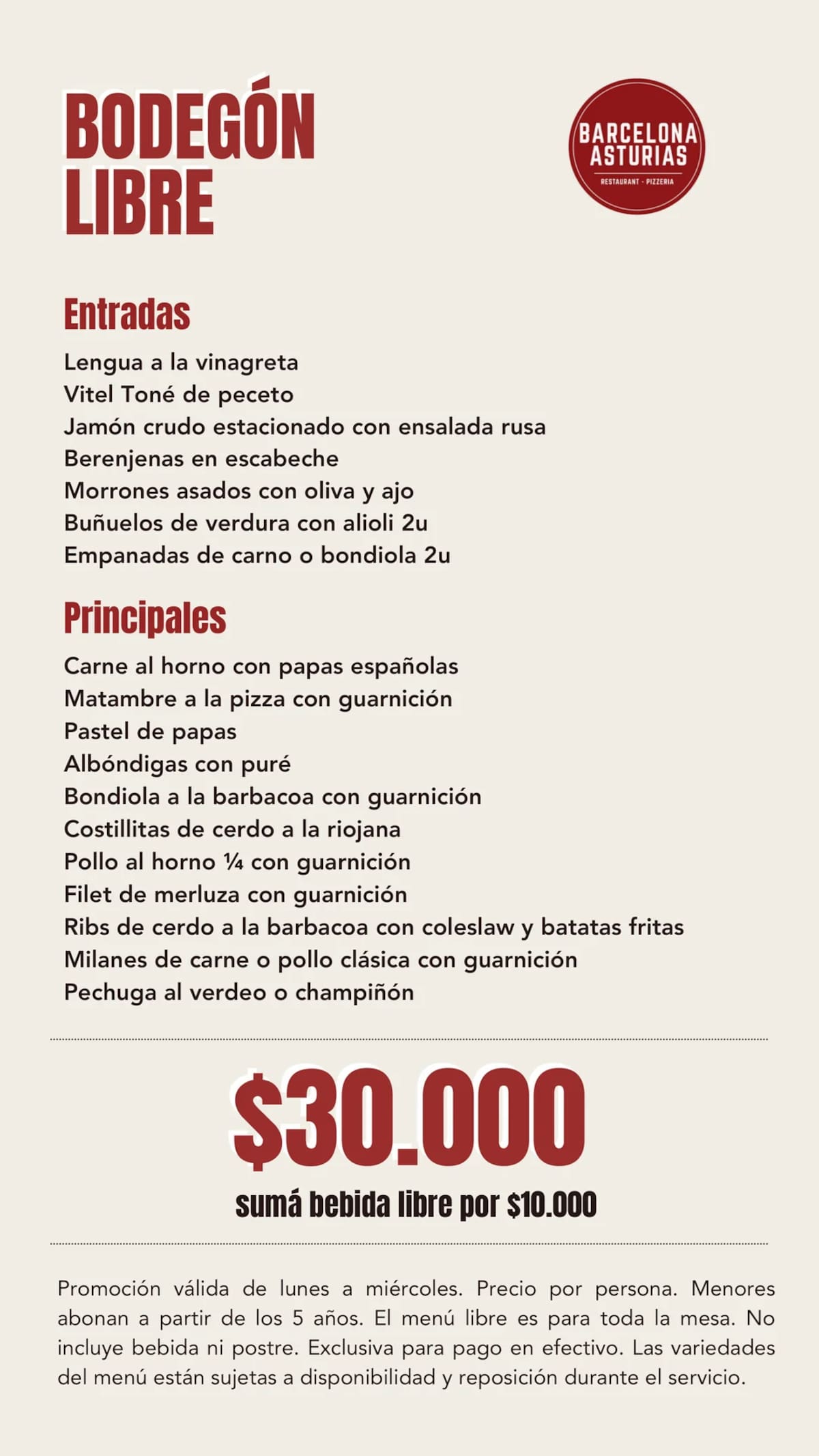 Bodegón libre Barcelona Asturias.