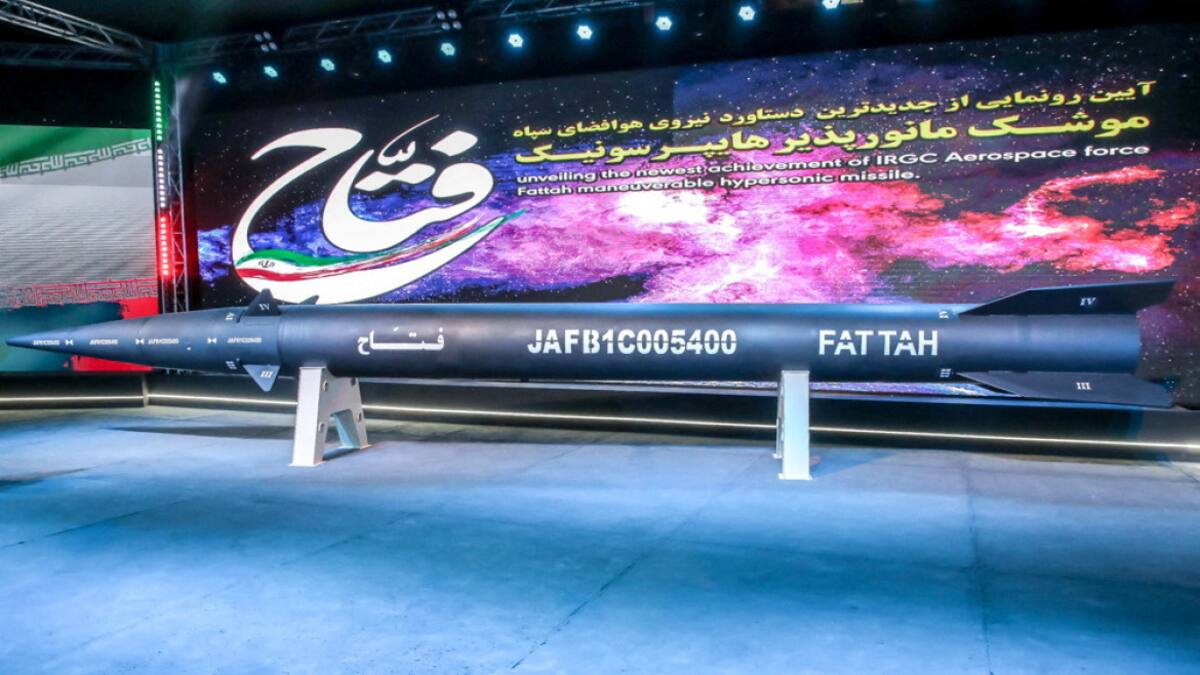 "Fattah", el nuevo misil supersónico de Irán. Foto: Reuters.