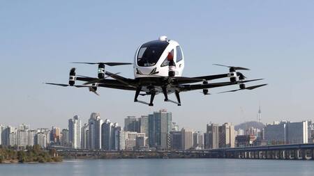 Primer viaje areo en taxi, Corea del Sur