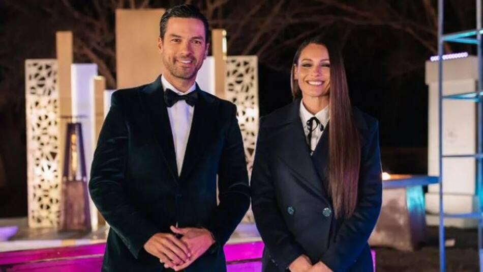Pampita y el Chino Leunis. Foto: Instagram/eltrecetv