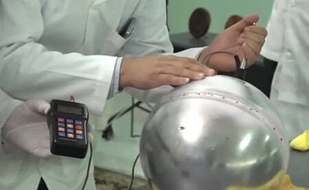 Esfera encontrada en Colombia. Foto: captura video X/jaimemaussan1