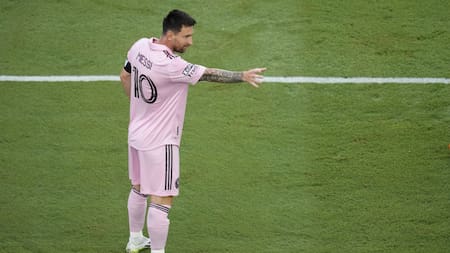 El nuevo festejo de Lionel Messi en Inter Miami. Foto: Reuters.