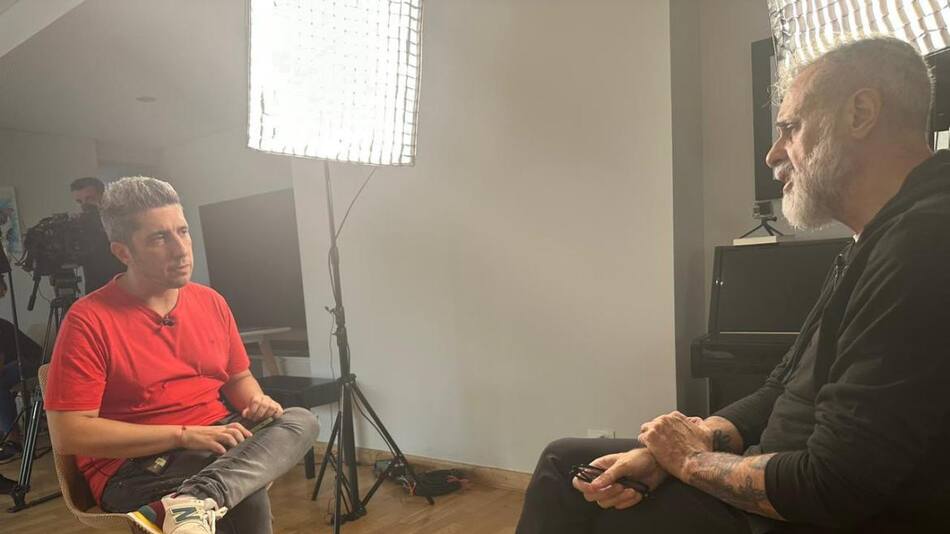 Jey Mammon con Jorge Rial. Foto: Twitter @rialjorge.