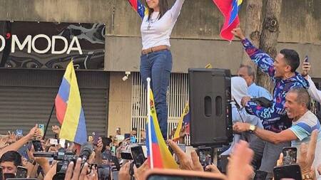María Corina Machado reapareció en público. Foto: Instagram @mariacorinamachado