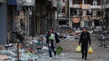 Daños en Líbano tras ataques de Israel. Foto: Reuters.