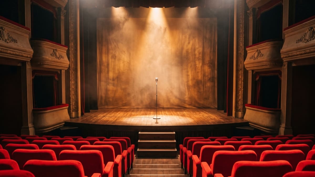 Sala de teatro vacía en Nueva York.