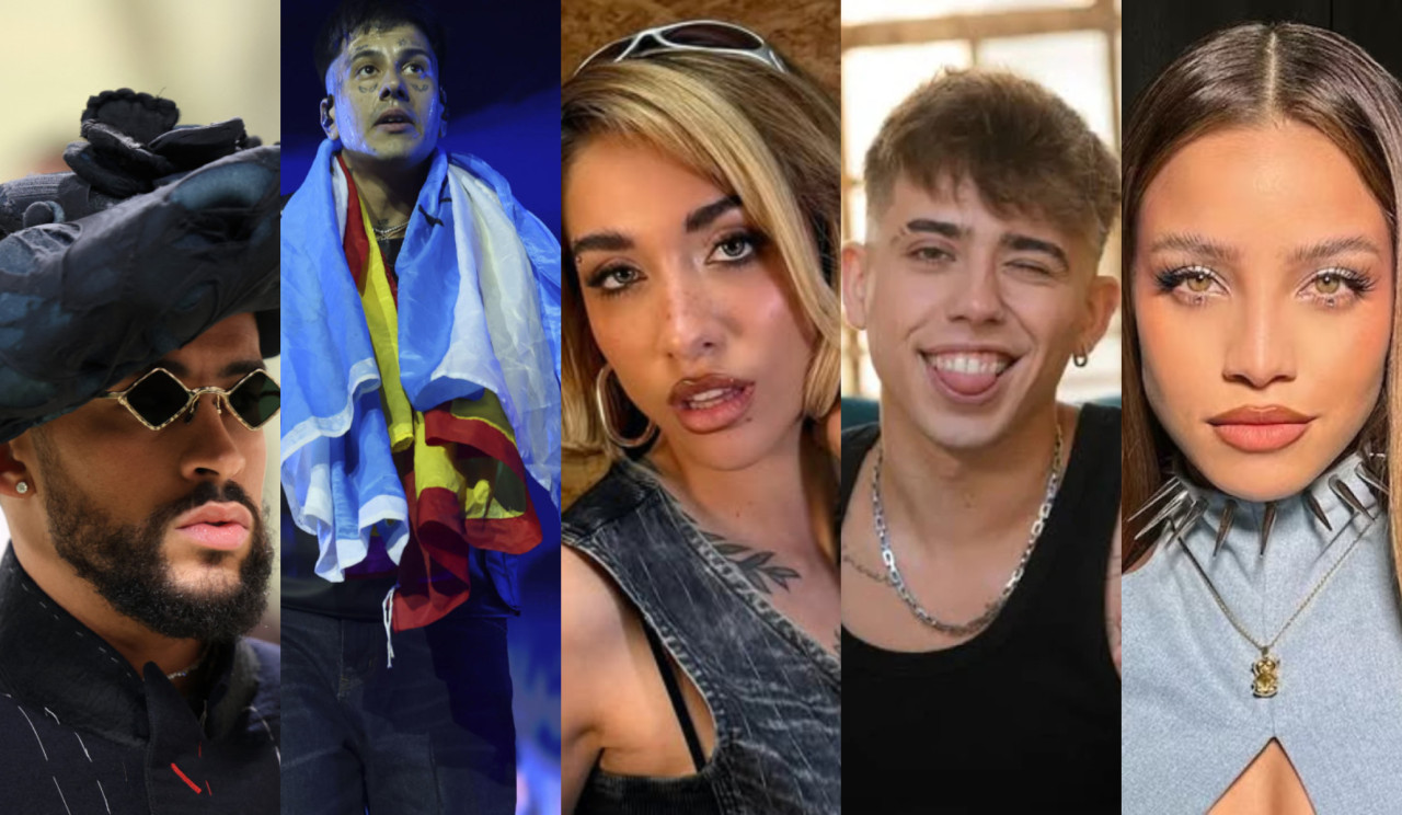 Los artistas más escuchados de Spotify en Argentina. Fotos: redes sociales.