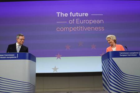 La presentación del informe Draghi. Foto: Reuters.