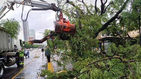 Temporal en Buenos Aires. Foto: NA.