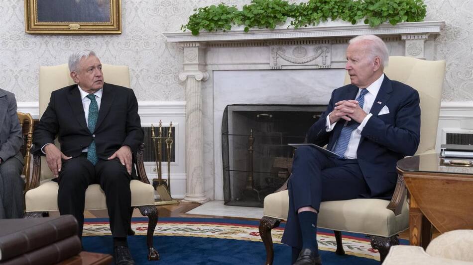 Joe Biden y Manuel López Obrador. EFE