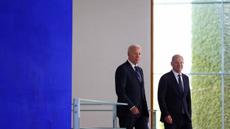 Joe Biden y Olaf Scholz. Foto: Reuters.