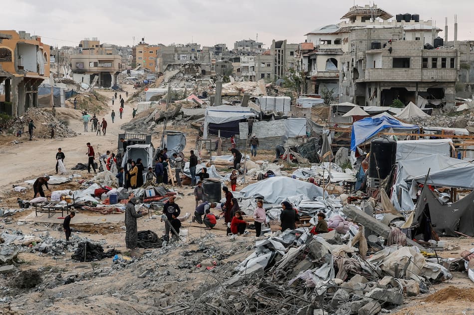 Ataque en Khan Younis, Gaza. Foto: Reuters (Hatem Khaled)